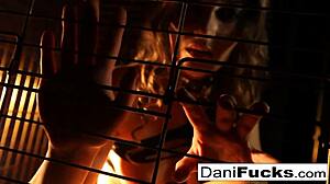 Sexy Dani Daniels A Trapped Bitch Inside A Dog Cage