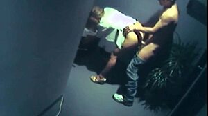 Office Cleaning Lady Rides Cleaner's Cock At Work