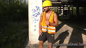 sanchez lopez fucks bottom slut mirko at work with cum swallow