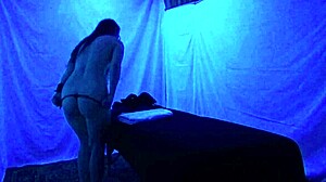 Gigi Breeze gets black fetish massage under lights