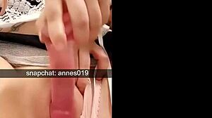 this teen amateur girl masturbates her lovely pussy with a small dildo, oh god it feels so good