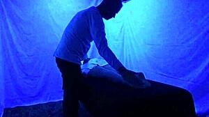 Gigi Breeze gets black fetish massage under lights