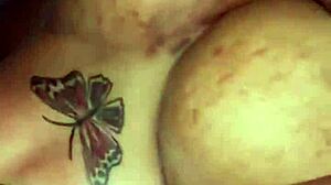 In a steamy threesome, ebony lovers engage in riding, cowgirl, and doggystyle with big cocks and asses.