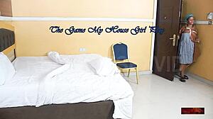 The pornstar house girl bends over for rough licking and big black cock outdoors