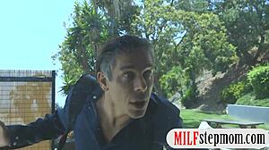 eva long and leah gotti get their big tits fucked hard by cock in wild threesome!