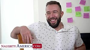 Slutty student nina white fucks a visiting dad at her school and cums hard