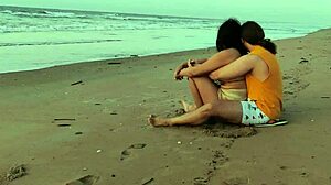 amateurs exploring the public beach outdoors