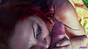 Redhead Milf Gives Sloppy Pov Blowjob To Monster Cock In Public, Ending With Big Facial.