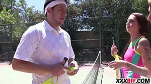 Petite Teen Sluts At Summer Camp Play Tennis And Fuck Hard