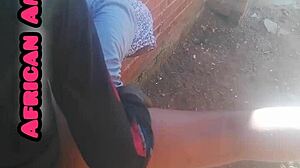 Beautiful African mature sucks monster black cock passionately.