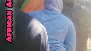 Beautiful African mature sucks monster black cock passionately.