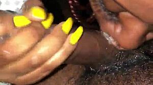 Ebony Thot Deepthroats Big Black Cock
