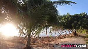 Amateur Gives Perfect Blowjob on Beach