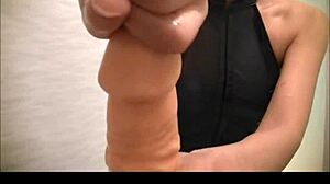 Misaki gives intense handjob in pv session!