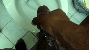 stroking big black cock solo with soap 😏