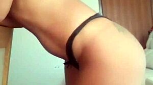 Watch Agatha, the married carioca, rip her clothes off in a hot striptease on webcam while her cuckold husband is at work!