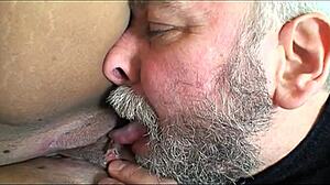 exotic teen bitch handles old man's massive cock with ease