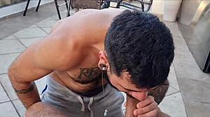 Teen pornstar gets assfucked bareback on rooftop in Sao Paulo!