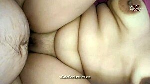 she feels my cum on her ass and begs for anal