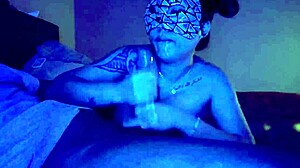 Asian Gives Sloppy Blowjob to Monster Cock