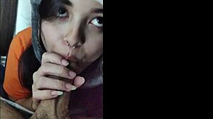 Cute Teen Babe Performs Oral with Submissive Charm