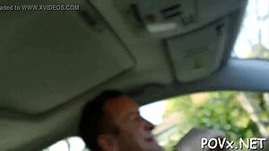 watch this erected cock penetrate her hairless pussy from my pov