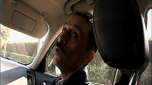 hot brunette babe meets old guy