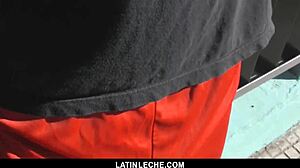 Latinleche - Sexy Latin Cocksucker Gets FUCKED By Stranger On Camera