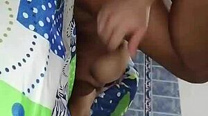 Slutty Latina Babe Fucking Natural Tits!