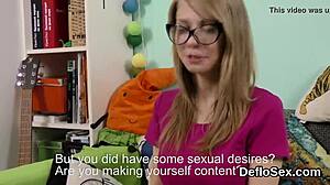 Fascinating Kitten Teases Tight Virgin Slit Hard