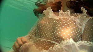 Natasha's underwater striptease: a short Russian teen’s exotic pool trip