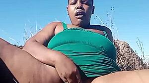 Caught in Public Bush, PLAYING with My CLIT and FAT PUSSY. Can't Resist the Urge!