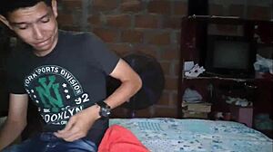 My friend asks for a massage and sucks my dick in return