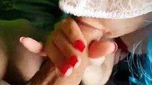 girlfriend gives careless blowjob to huge cock in homemade video