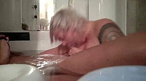 Intense Passion Sucking Cock in Hot Tub Bath
