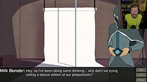 avatar korra keeps getting worse cummy bender, bound in bondage with tits and pussy exposed for bdsm fun