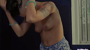 Inked Babe Deep Throats Tattooed Cock