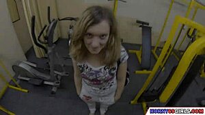 teaching a horny college coed some wet pussy workouts