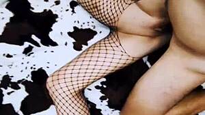 Beautiful wife in stockings and hot sex