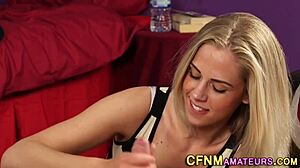 British Blonde Teen Amateur Sucking for a Messy Facial Finish