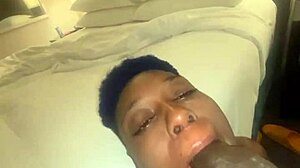 Ebony deepthroats big black cock