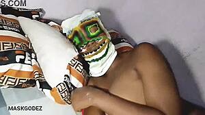 I arranged my husband's clothes for a long hardcore fuck!