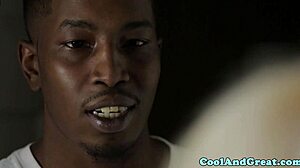 Watch mature woman get cum on big tits from monster cock?