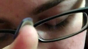 Close up lipstick blowjob on big black cock