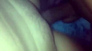 That huge cumshot from the black guy landed right on my belly, feeling so interracial and intense