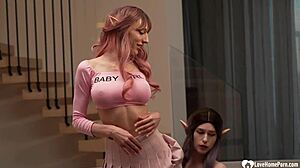 Elves Riding And Licking In A Hard Threesome.