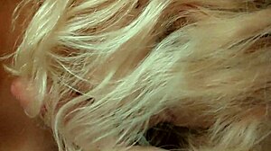 American slut performs deepthroat blowjob sucking cock intensely in hardcore scene with moaning and cumshot