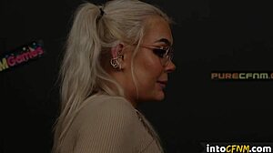 Pigtails Babe Deepthroats Hard Cock!