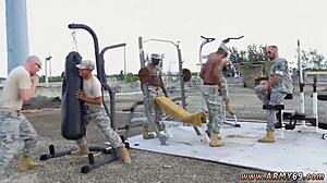 Russian soldiers and muscle army boys in videos.