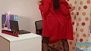 european secretary interacts with colleague in office